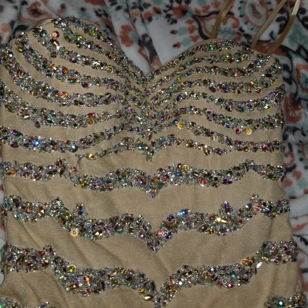 La Femme Nuede Prom Dress
